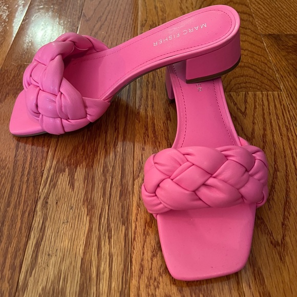 Marc Fisher Women's Calicea Heel Slide Sandal - Pink - Picture 1 of 4